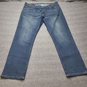 Izod Jeans Mens 40x32 Blue Comfort Slim Straight Stretch Denim Classic Fit Pants